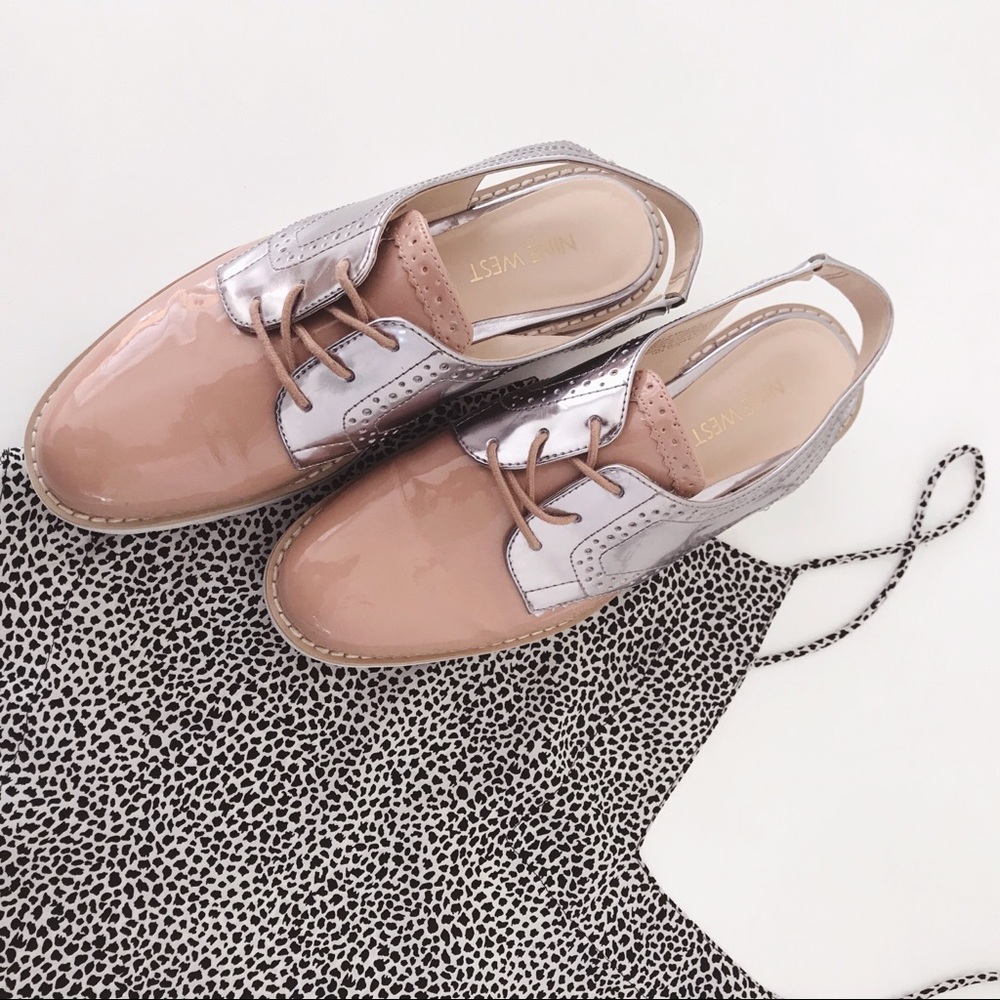 Nine West Patent Leather Oxford Flatform